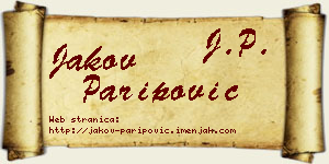 Jakov Paripović vizit kartica